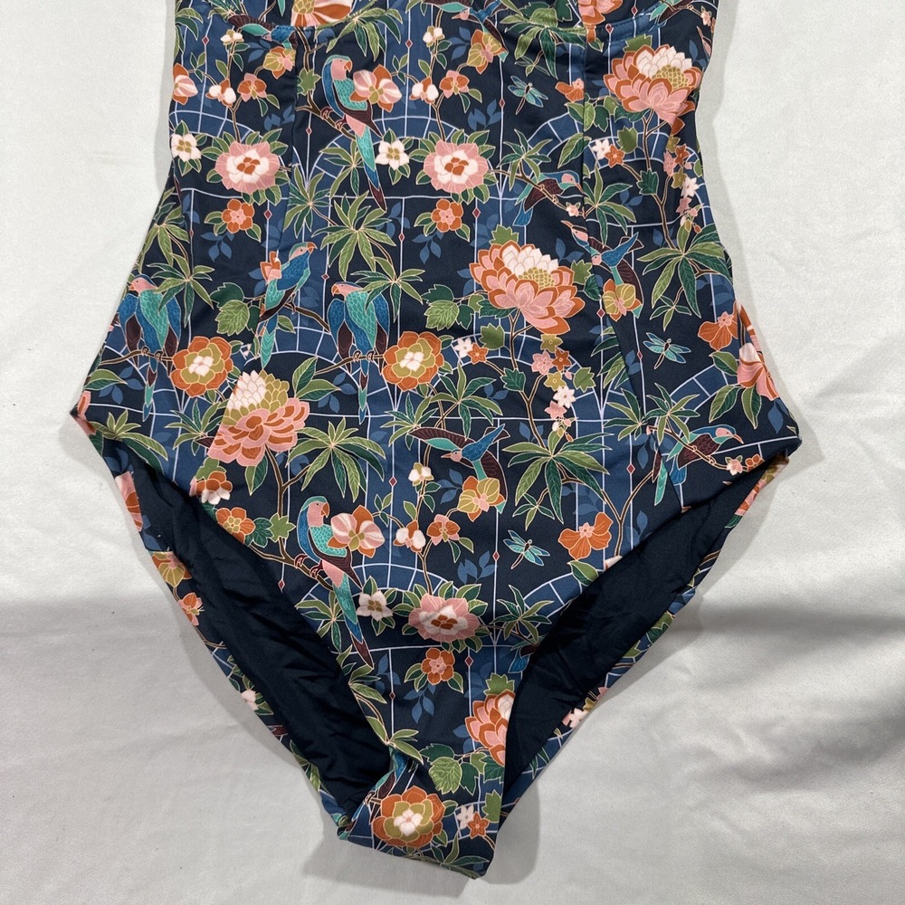NEW $245 Onia [ XS ] Chelsea One Piece Swimsuit in Navy Multi Jungle Mosaic 7062 - Picture 10 of 16